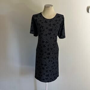 Vtg Y2K 2000s Dark Floral Shirt Dress Plus Size 2X Whimsygoth Fairy Grunge